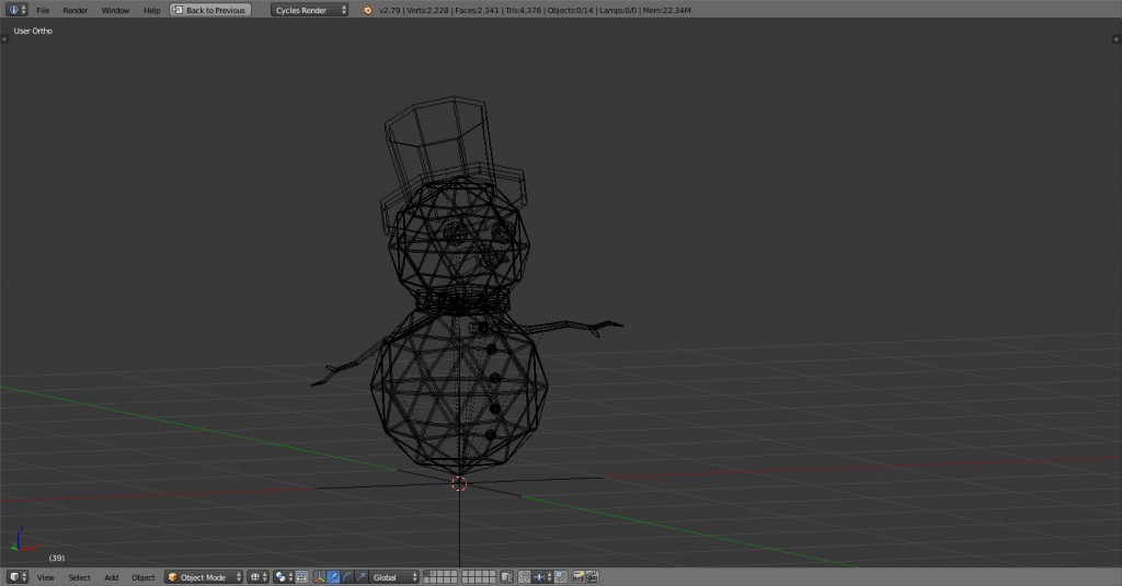 Lowpoly Snowman preview image 4